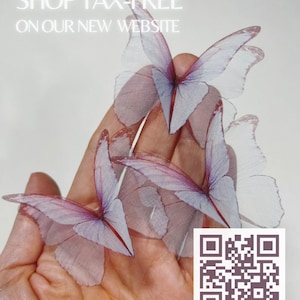 Silk Unicorn wings - Blush Lavender butterflies - 3D pastel pink Silk Organza butterfly - wall art butterfly wall decor - white butterflies
