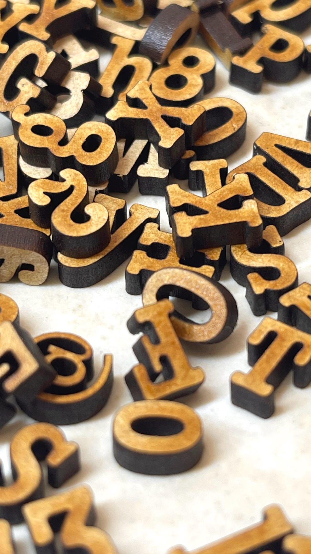 Mini Letter Design Miniature Gift Letter Set - Small Craft Alphabet Letters for DIY ...