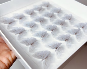 Ethereal Butterfly - ICE WHITE silk organza butterfly - BRIDAL hair pin - bridal accessory - bridesmaid bobby pin - 3D fabric butterfly