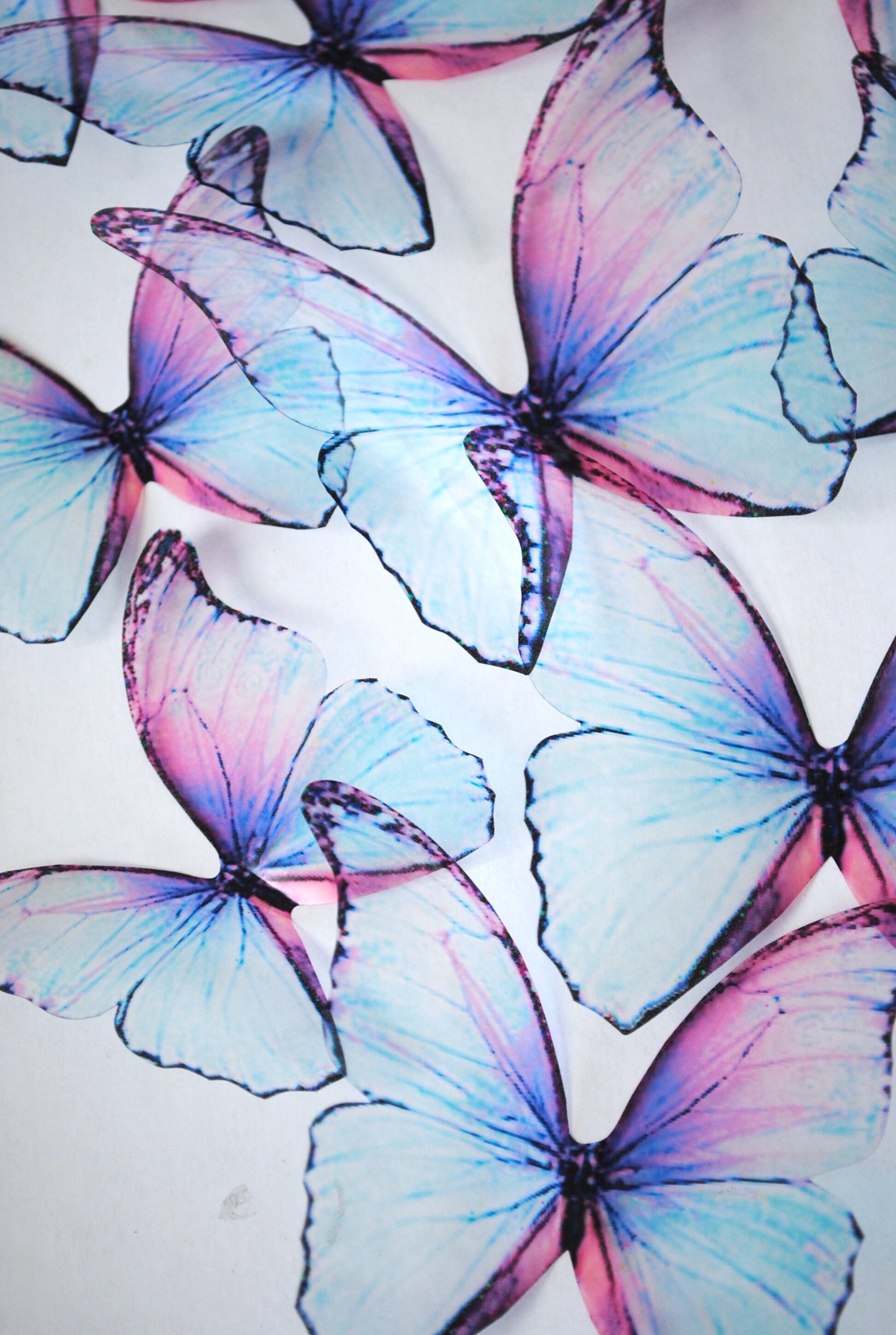 Frozen Blue Butterflies 3D Blue Transparent Butterfly Purple Blue Butterfly  Blue Wall Art Butterfly 3D Frozen Butterfly Wall Decor -  Norway