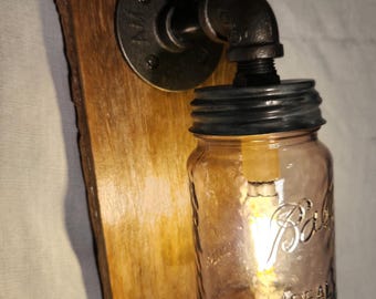 Mason Jar Wall Light Sconce