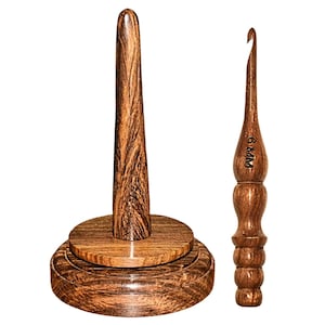 wooden yarn spinning holder, Handcrafted Wooden Yarn Holder Natural Wood Yarn Holder – A Must-Have for Seamless Crafting