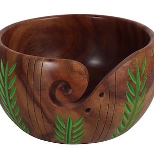 Handcrafted Wooden Yarn Bowl for Knitting & Crocheting – Smooth Finish Yarn Holder for Crafters Perfect Gift for Knitters and Crocheters