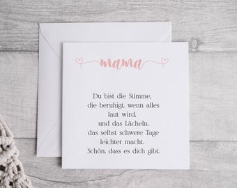 Tarjeta de cumpleaños para mamá – Tarjeta de felicitación para el cumpleaños de mamá o el Día de la Madre – Tarjeta de regalo para mamá