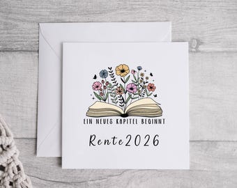 Tarjeta de jubilación, tarjeta de felicitación por jubilación, regalo de jubilación, regalo de despedida para un colega, un maestro, tarjeta de jubilación