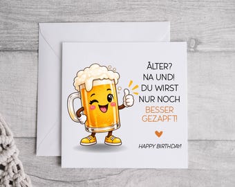 Funny Beer-Themed Birthday Card | Humorous Birthday Card for Men & Women | Birthday Card for Men, Dad, Friend | Gift for Beer Lovers