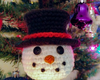 Pattern - Snowman Crochet Ornament