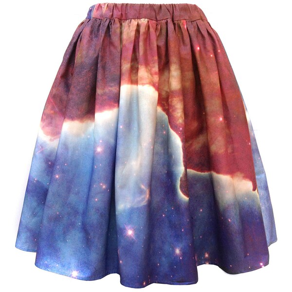 Hubble Print Nebula Space Skirt