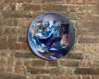 Earth Floating Metal Print. Ready to Hang