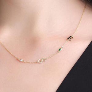 Elegante collar con dije de piedra de nacimiento: un regalo especial para mamá, collar para el Día de la Madre, un recuerdo personalizado para ella.