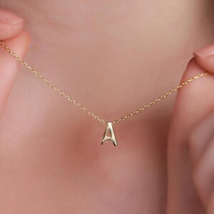Collar con inicial de piedra de nacimiento, dije de letra 3D, collar personalizado con letra burbuja y piedra preciosa, colgante con inicial del mes de nacimiento, regalo para el Día de la Madre