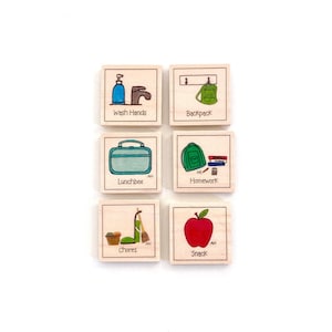 After School Magnet Set of 6 - Chore Magnets - Magnetic Chore Chart Magnets - Command Center Magnets