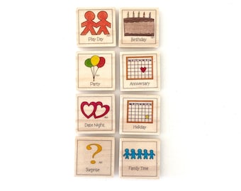 Special Days Magnet Set of 8 - Calendar Magnets - Magnetic Calendar Magnets - Command Center Magnets