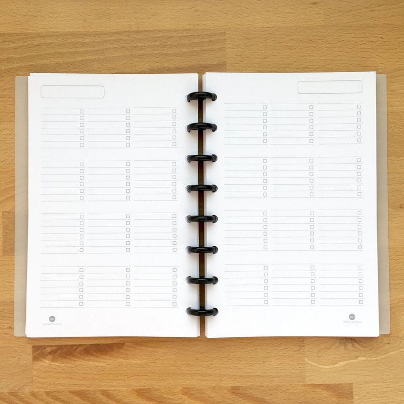 Checklist Planner Pages Organizer Printed Disc Bound Etsy