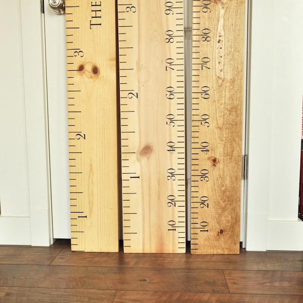 Ruler Growth Chart Kit- DIY Project - Oversized Wood Ruler Growth Chart Kit -