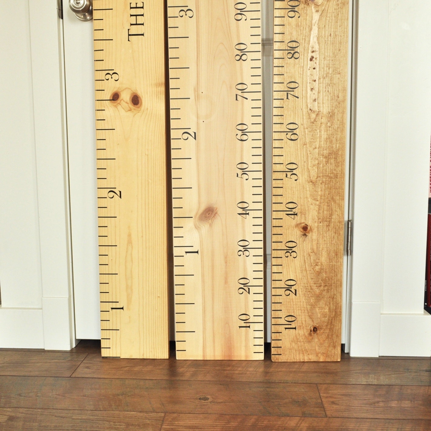 Large Wooden Ruler Height Chart