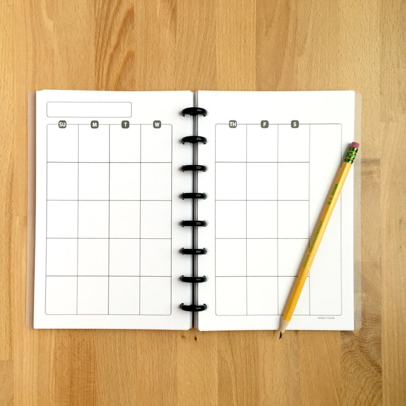 Monthly Calendar Planner Pages Organizer Undated Printed Etsy Monthly Calendar Planner Pages Organizer Undated Printed Etsy