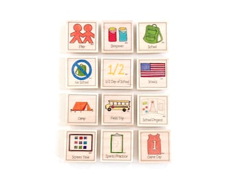 Activities Magnet Set of 12 -  Calendar Magnets - Magnetic Calendar Magnets - Command Center Magnets