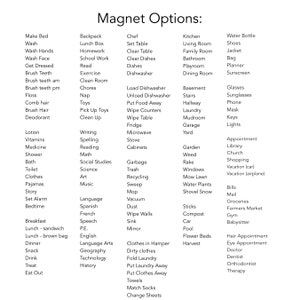 Individual Chore Chart Magnet Calendar Magnet Use with magnet boards, chore charts, calendars, command centers and memo boards. image 3