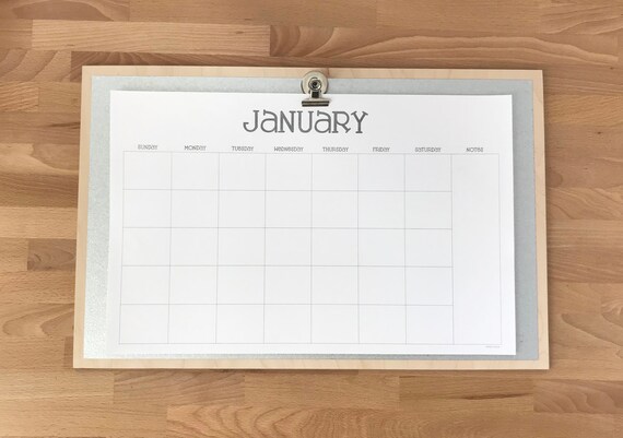 Printable 11x17 Monthly Calendar Instant Printable Fun - Etsy