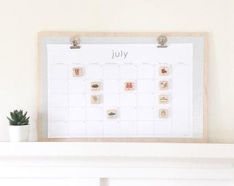Magnet Board l 20x13" magnetic memo board for chore magnets, to do lists, shopping lists, schedules & messages, family command center