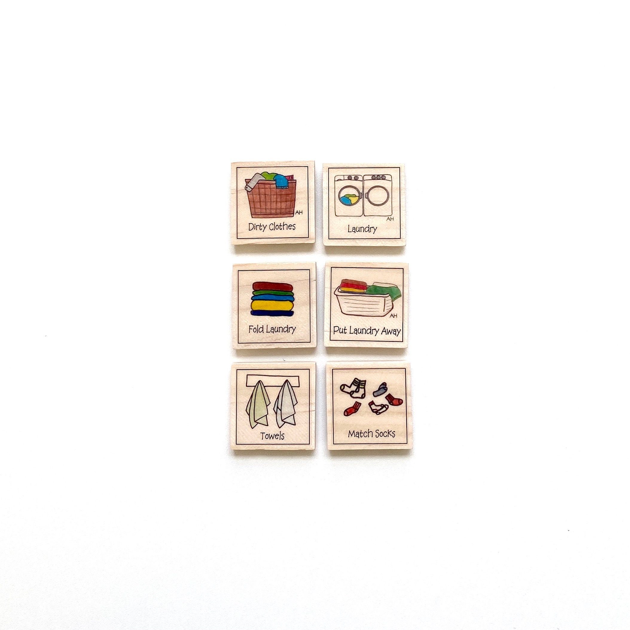 Laundry Set of 6 Chore Chore Chart Etsy UK