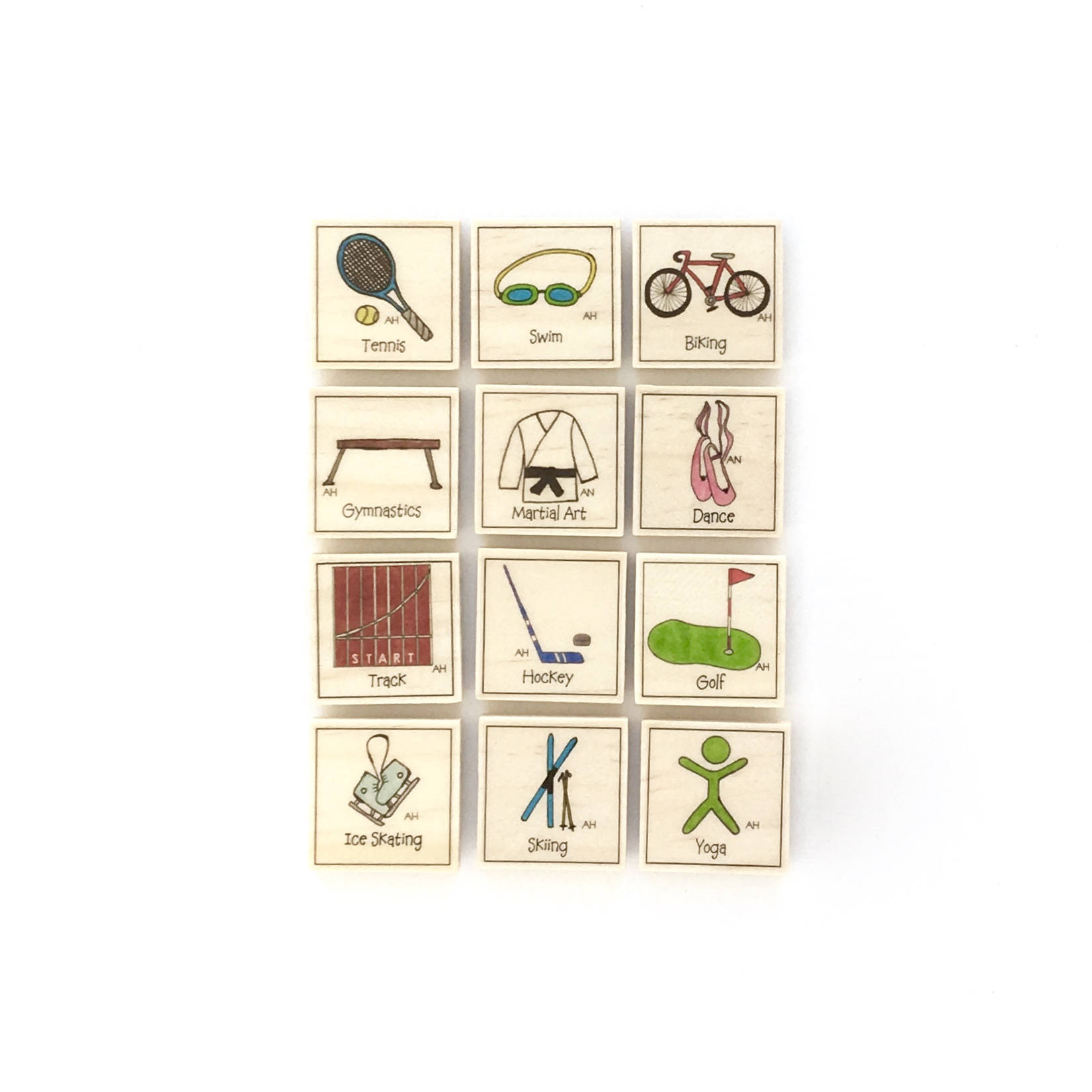 Sports Set of 12 Sports Calendar Etsy