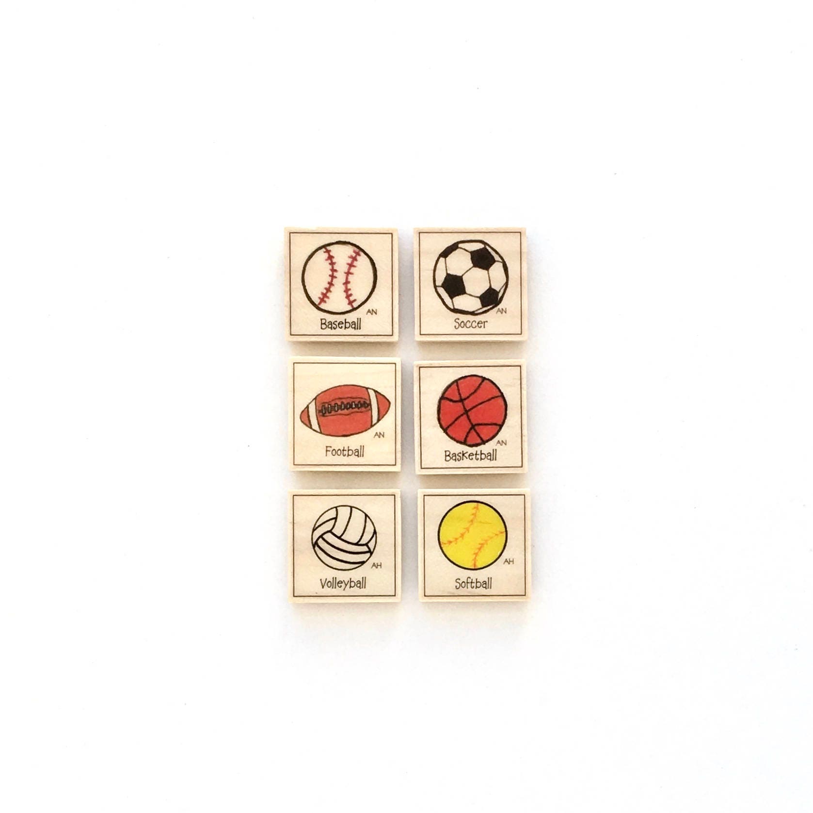 Play Ball Set of 6 Sports Calendar Etsy