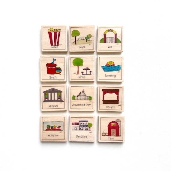Fun Days Magnet Set of 12 - Calendar Magnets - Magnetic Calendar Magnets - Command Center Magnets - Calendar Magnet