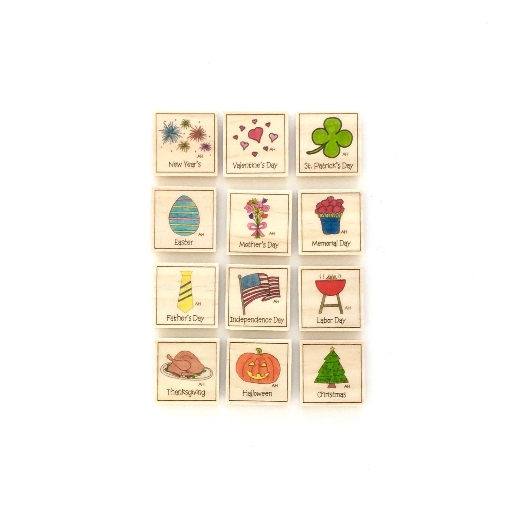 Holiday Set of 12 Calendar Etsy