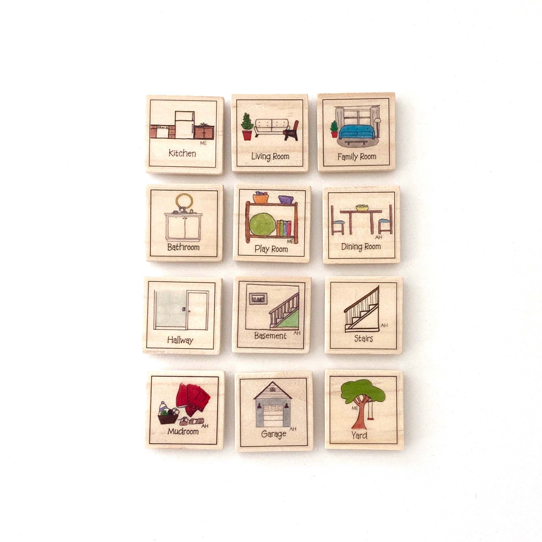 Our House Magnet Set of 12 - Chore Magnets - Magnetic Chore Chart Mag…