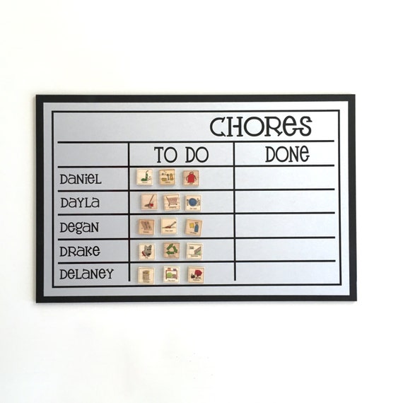 Magnetic Chore Chart For Adults