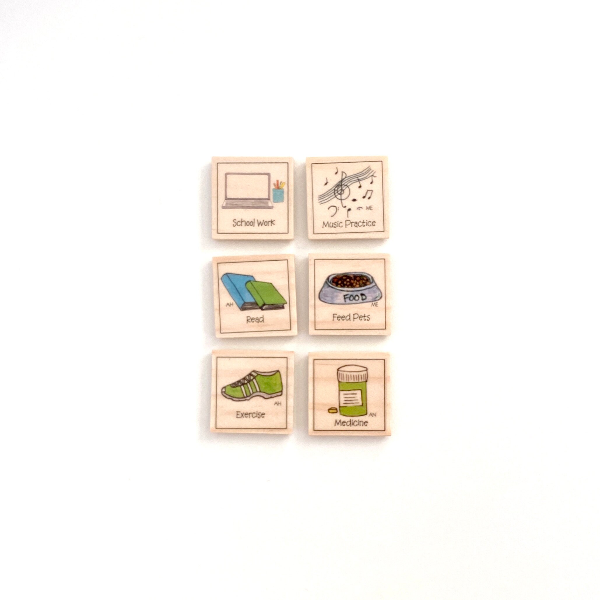 Growing Up Magnet Set of 6 - Chore Magnets - Magnetic Chore Chart Mag…