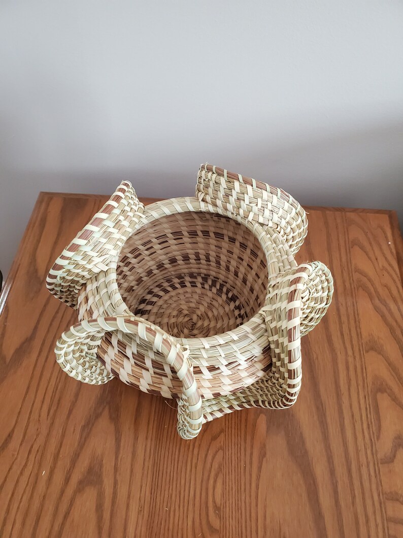 Gullah Geechee Sweet grass basket tall elephant ear. Etsy