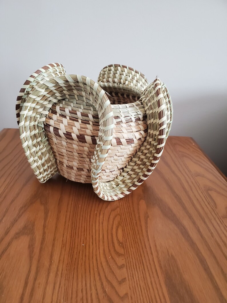 Gullah Geechee Sweet grass basket tall elephant ear. Etsy