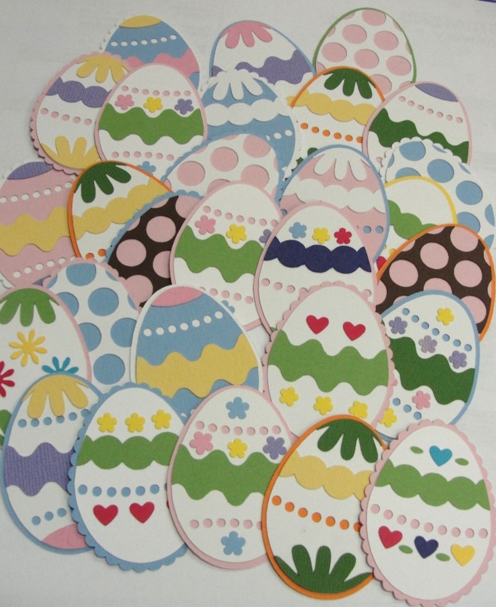 Easter Egg Die Cut Embellishments Set of 5 Perfect for Cards Etsy