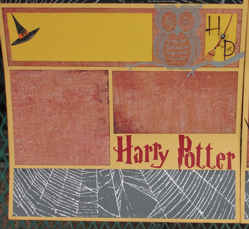 Harry Potter Scrapbook Pages 12 x 12 Layout Handmade Wizarding Etsy