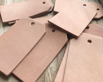3 Shapes Circles Squares Triangles.Vegetable Tanned Leather. Black 40mm. Blank Leather Tags with Hole Leather Tags Blank Leather Labels