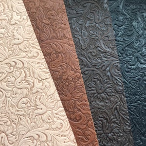 Embossed Leather Sheets, Trim Leather with Acanthus pattern, two sizes including 8 x 11 inches, 5 to 6 ounce, choose quantity, ships fast image 8