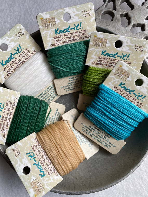 Brazilian Waxed Beading Cord Mix of SIX Colors or Choose Etsy