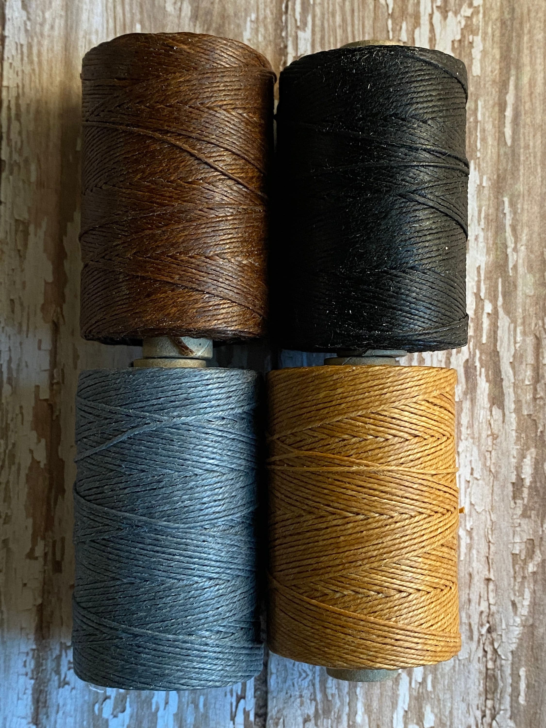 Bookbinding sewing thread- 100% Natural linen thread- Waxed- 8 options