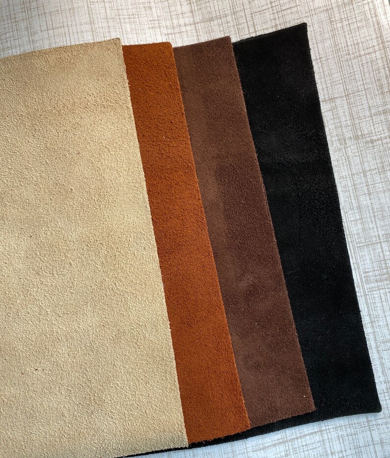 Suede REAL Leather Trim Pieces Leather Sheets Real Suede Etsy
