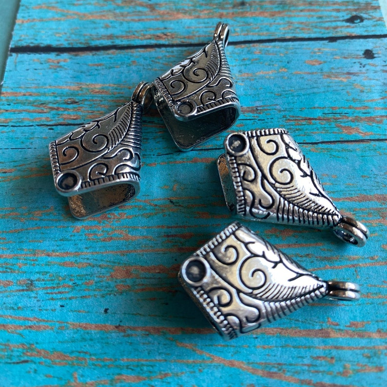 SALE Silver TASSEL Caps, 13 x 30mm, Pewter Caps or Cones Attached Bail, ClassicElements Beading Supplies, Classic Elements, We ship FAST Bild 8