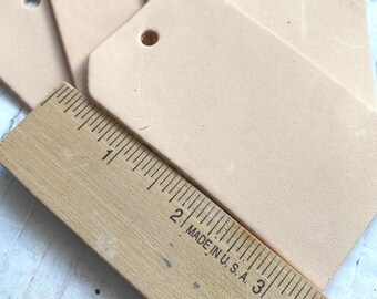 Leather Luggage Tags, Blank Leather Luggage Tags, In Quantities of 10 to 100, Vegetable Tanned, Bulk Leather Luggage Tags, ships Fast