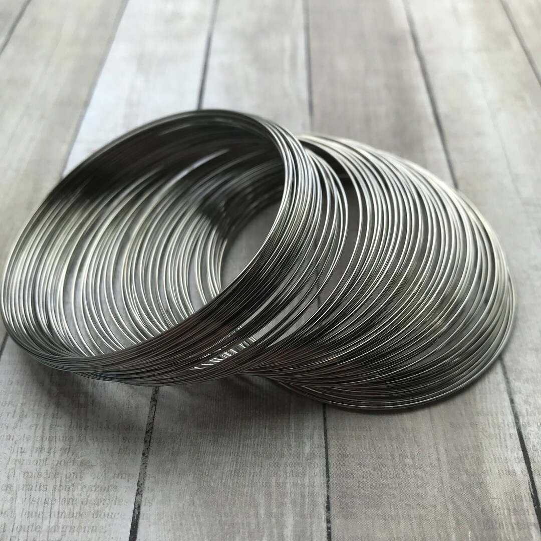 Stainless Steel Memory Wire for Bracelets in Two Sizes, One Ounce