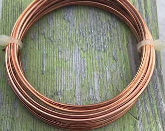 14G OR 16G Bare Copper Artistic Wire, 16 gauge bare copper, CHOOSE gauge of bare copper wire, craft wire, jewelry wire heavy gauge wire