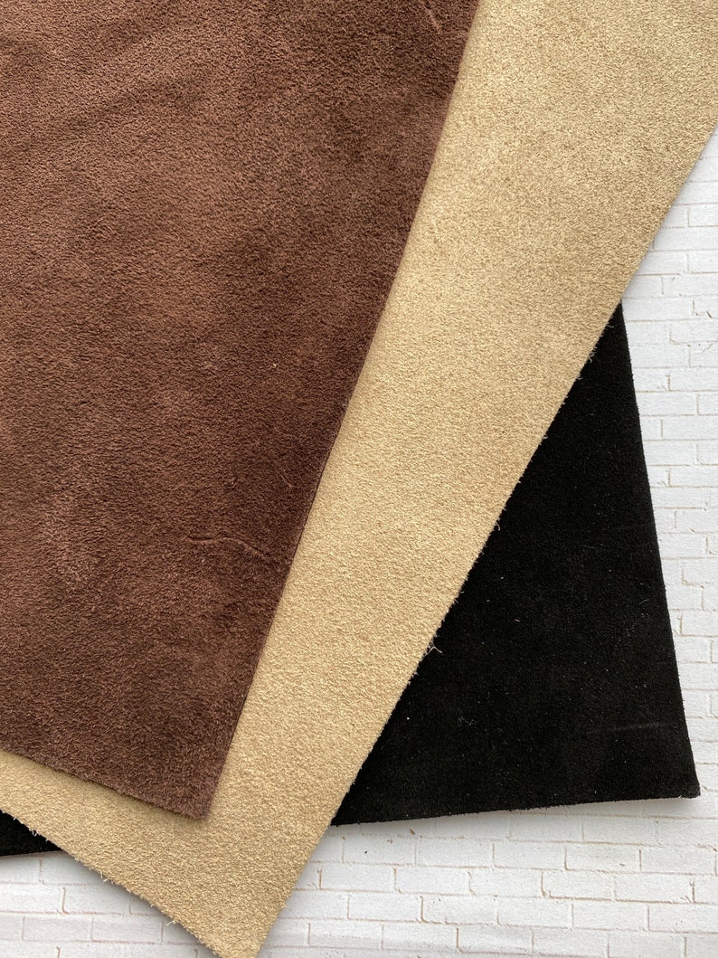 Suede REAL Leather Trim Pieces Leather Sheets Real Suede Etsy