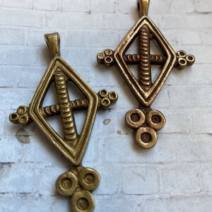 Ethiopian Coptic Brass Cross TWO BRASS