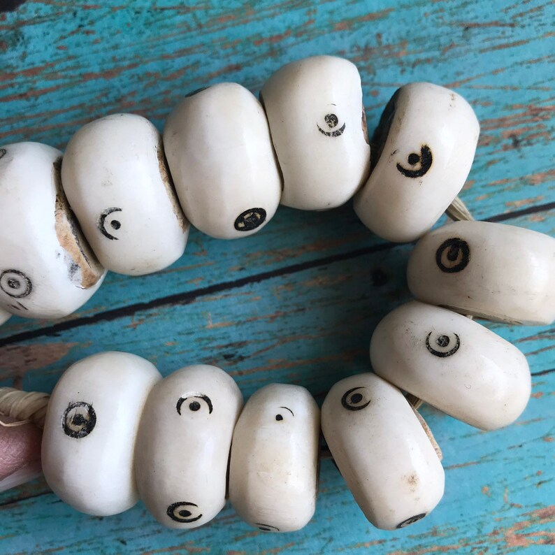 African BIG Bone Bead African Beads African Bead Etched Etsy