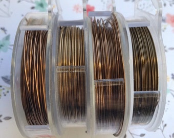 CLEARANCE Artistic Wire Antique Brass, Choose 18 - 20 gauge, 22 or 24 gauge, jewelry & craft wire, copper wire permanent color, ships FAST
